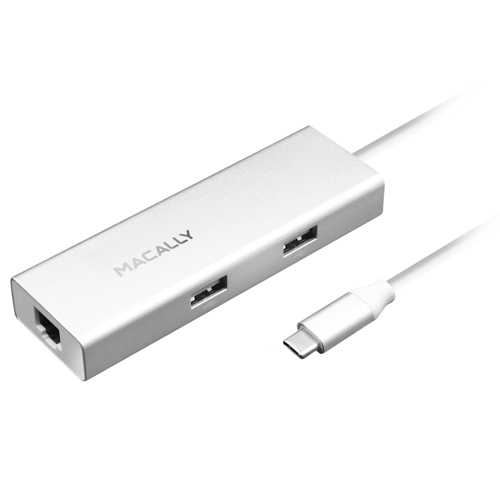Macally USB-C 3 in 1 Multiport 4K HDMI Adapter - White